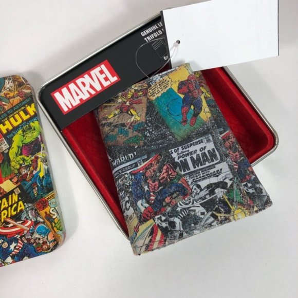 Marvel Other - Marvel Comics Mens Trifold Leather Wallet